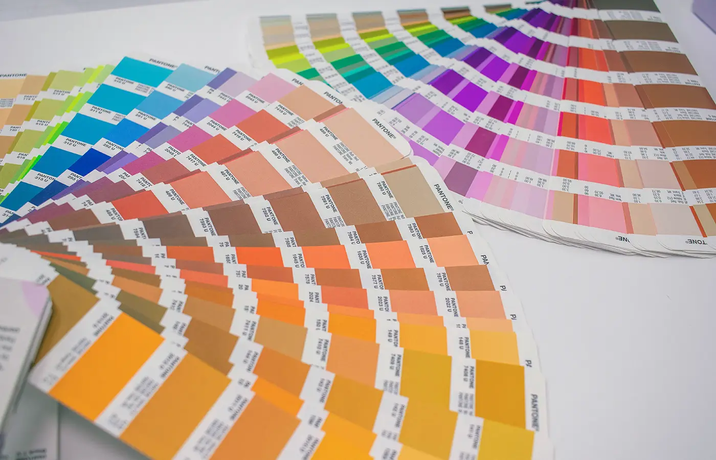 Multiple pantone books