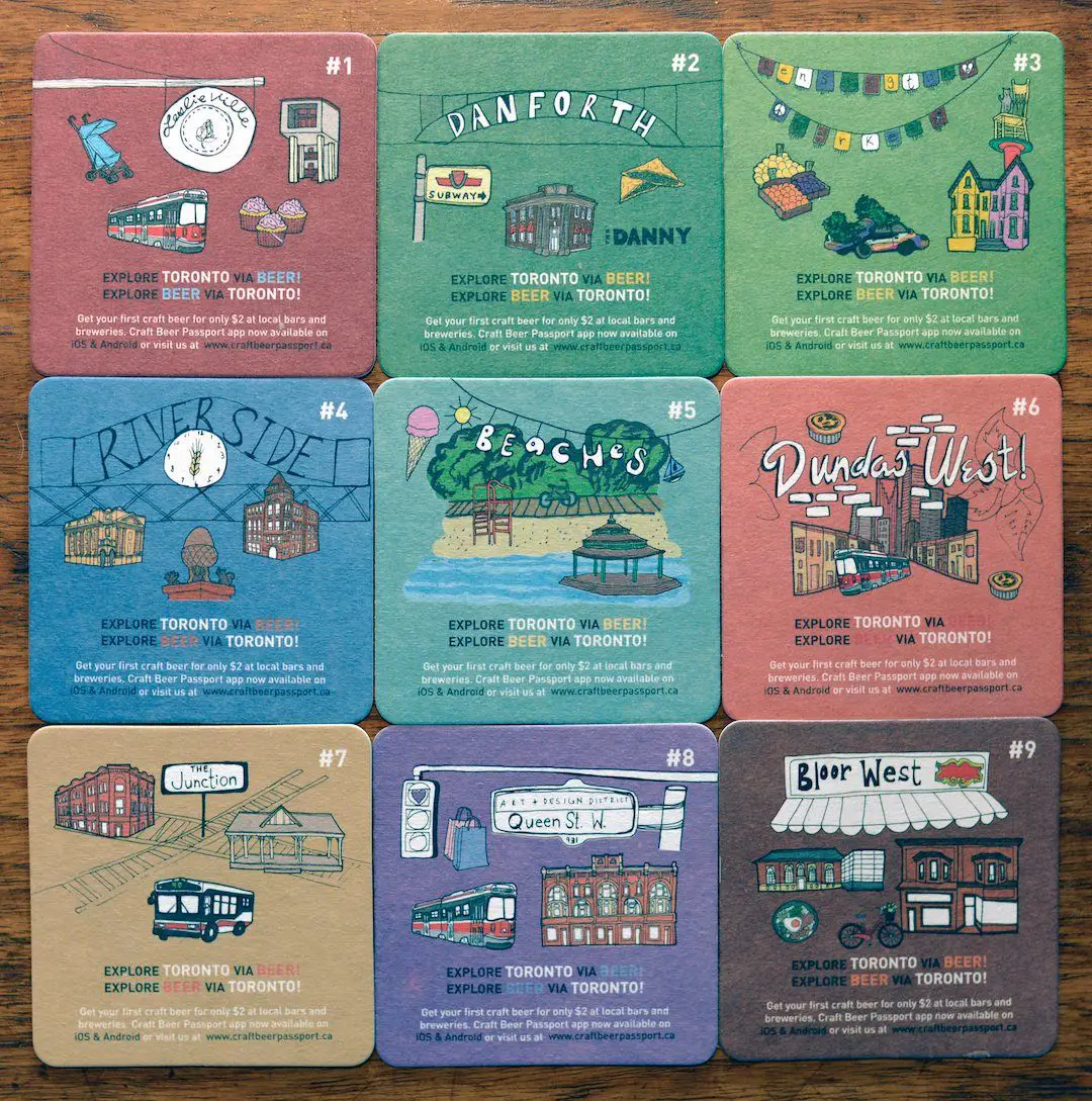 toronto craft beer passport, craft beer, beer, beer coaster