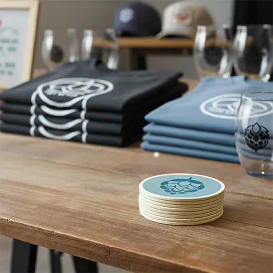Brewery Merchandise Ideas with Coasters