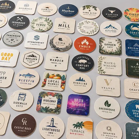 Bulk Pulpboard Coasters for Resellers and Corporate Orders