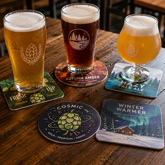Brewery Coasters Custom Pulpboard Ordering Guide