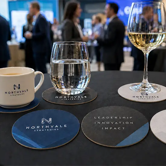 Corporate Event Coasters for Conferences Galas and Dinners