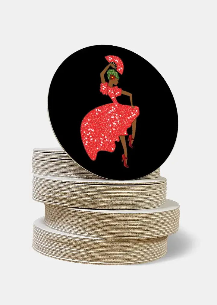 Glitter Ink Coasters